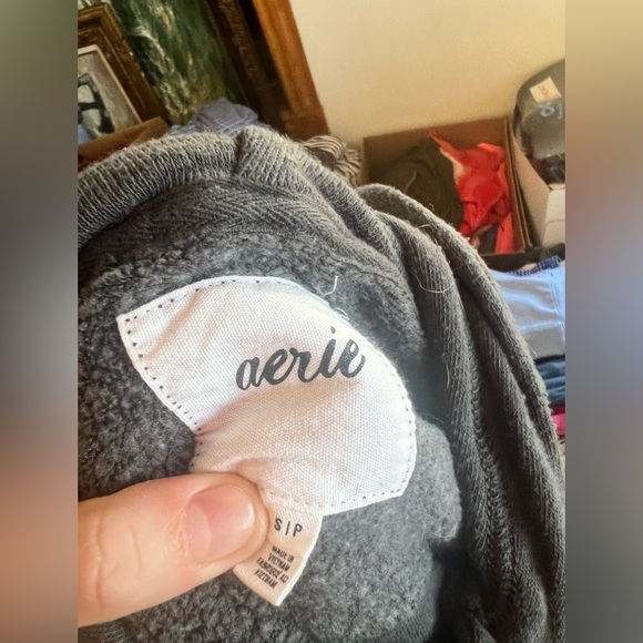 Aerie - Sherpa Patchwork Oversized Hoodie Pullover - Picture 2 of 6